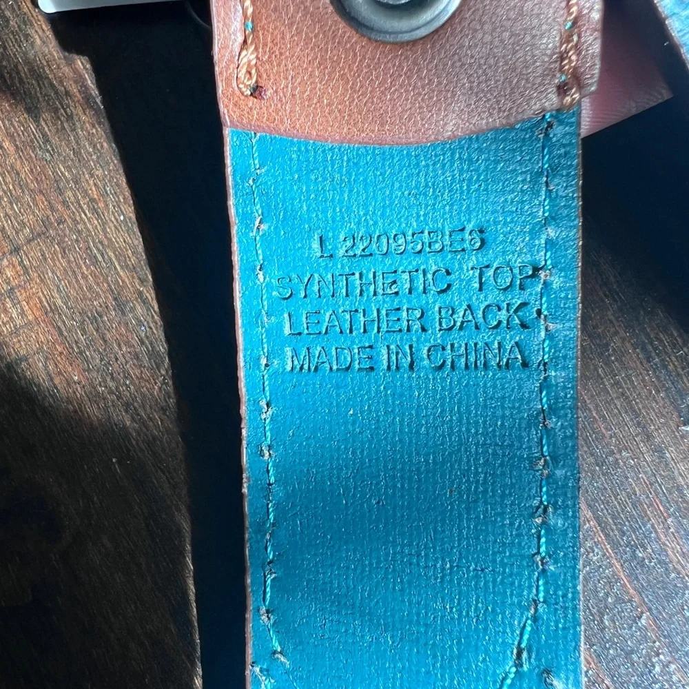 Catchfly Girl's Light Tan Tooled Belt